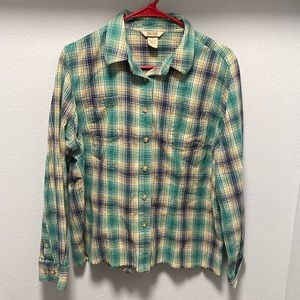 Duluth plaid button down shirt